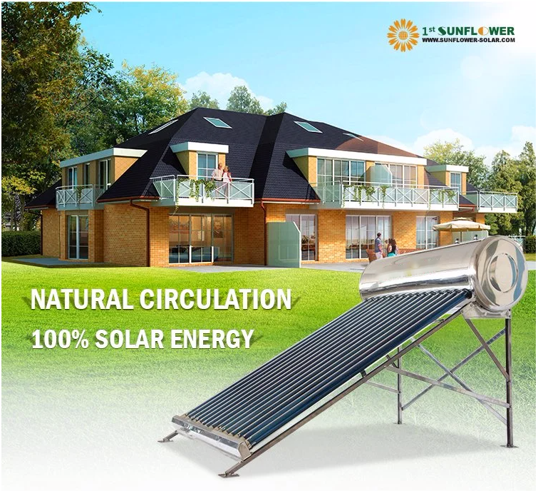 Energy saving and environmental protection non-pressurized solar water heater