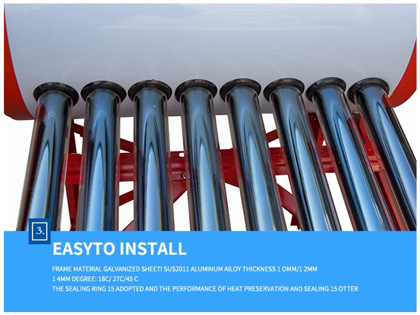 Compact Non-pressure Evacuated Glass Tube Solar Water Heater